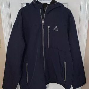 reebok Navy Fleeced Lined Hooded Jacket Size 2x